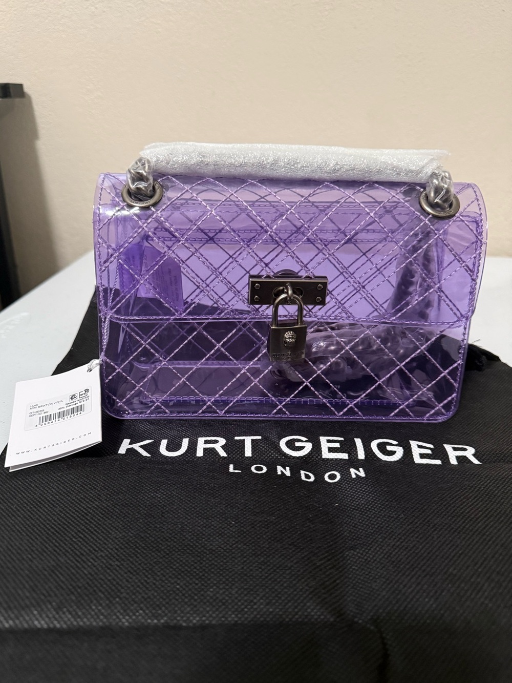 Kurt Geiger Mini Brixton Vinyl Convertible Crossbody Bag